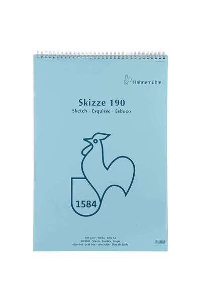 Hahnemühle Caiet de schițe cu spirală 190 g A2 50 coli