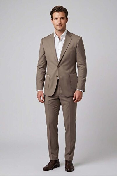 Uki KOYU BEJ Comfort Fit 6 Drop Takım Elbise