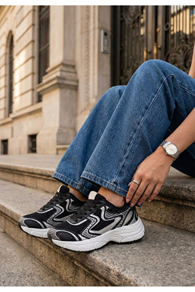 B T Shoes Дамски сникърси Natalis черни