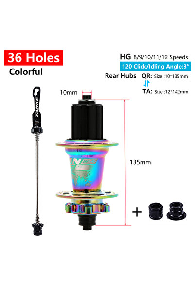 Choice 36H Colorful QR-TA R TANKE 120 Click Hub 6 Bearing MTB Mountain Bike H...