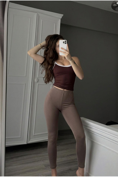 JENİKA Leggings din viscoză pentru femei – Leggings elastici și confortabili,...
