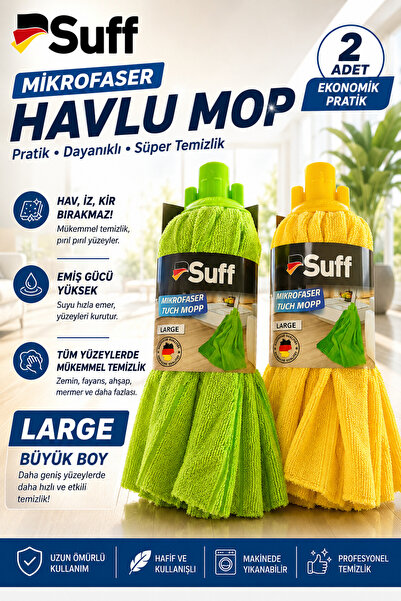 Suff 2 Adet Mikrofiber Büyük Boy Havlu Mop