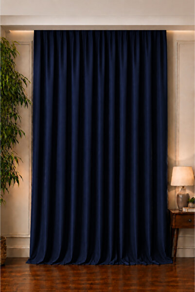NS Ehli Tacir Navy Blue Light-Proof Blackout Blackout Thermal Heat Insulated ...