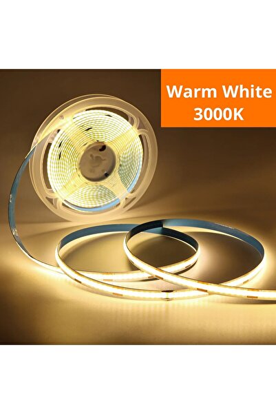 Choice شريط إضاءة LED COB أبيض دافئ بطول 3 أمتار مع مُعتم باللمس وشريط ثنائي ...