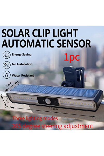 Choice4 1pc New Upgraded Intelligent Sensing Solar Clip Lamp Outdoor Courtyar...