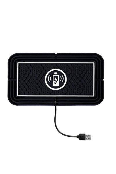 Choice شاحن سيارة لاسلكي C19-USB، وسادة سيليكون مانعة للانزلاق لهواتف iPhone ...