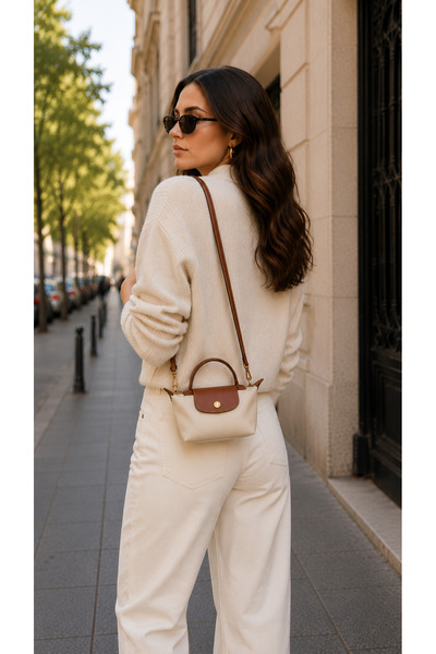 Timeless حقيبة يد وكتف نسائية من القماش من Le pliage Xs Pounch