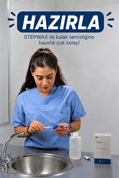 STEPHARMA Stepwax Kulak Kiri Temizleme Seti - Güvenli, Patentli Çözüm (Kulak Çubuğu/Damlası/Mumu/Kamerası Alternatifi)