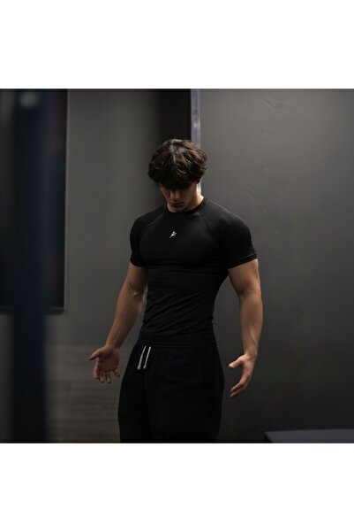 FIGHTR Erkek Compression Spor Tişört Slim Fit Fitness Gym Antrenman Üstü