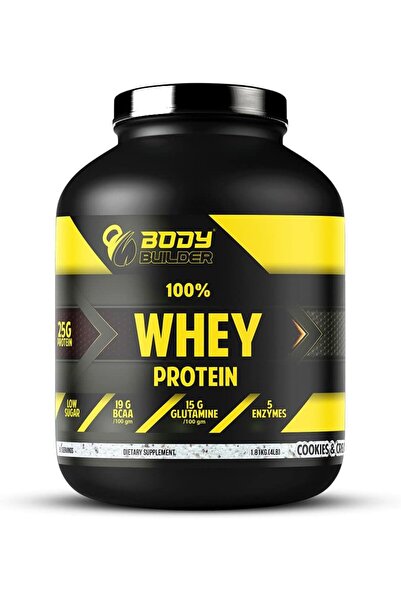 Body Builder Whey Protein, Cookies and Cream, 4 Lb, Digestive Enzymes for Lea...