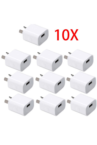 Choice1 10 قطع 3 قطع/5 قطع/10 قطع شاحن حائط بمنفذ USB واحد ومحول طاقة USB ومق...