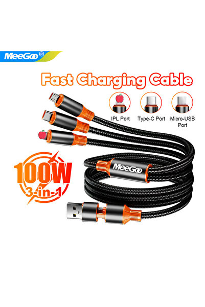 Choice1 3PCS PD 100W MeeGoo 5A 120W 3 in 2 Fast USB C Cable for /Honor Retrac...