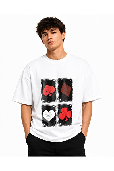 Inscriptie Ουνισέξ Βαμβακερό T-Shirt Υψηλής Ποιότητας  "Πόκερ Ανθρώπινη Θυσία "