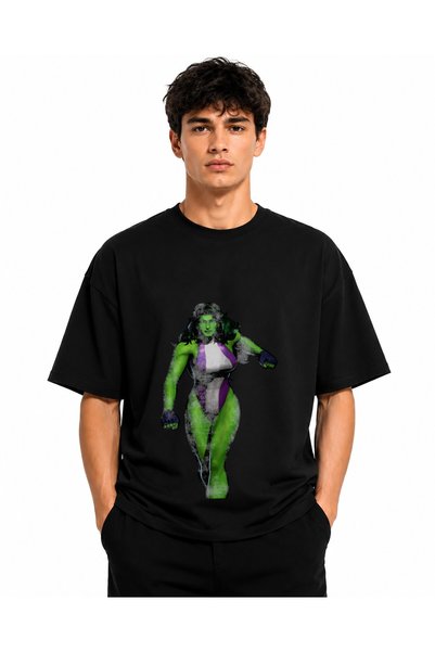 Inscriptie Tricou Unisex Bumbac Premium Casual " Mvc 3 She Hulk "