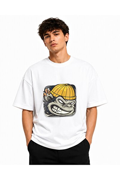 Inscriptie Ουνισέξ Βαμβακερό T-shirt Υψηλής Ποιότητας  "Gorilla bad "