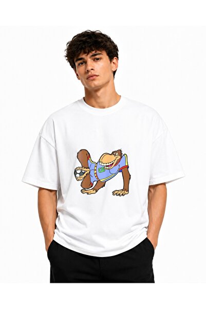 Inscriptie Tricou Unisex Bumbac Premium Casual " Gorila cu mingie "