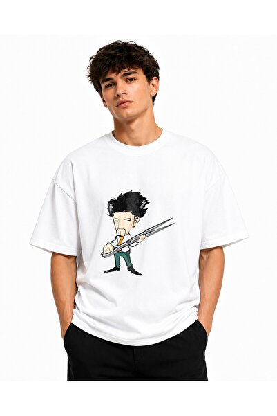 Inscriptie Tricou Unisex Bumbac Premium Casual " Barber cartoon "