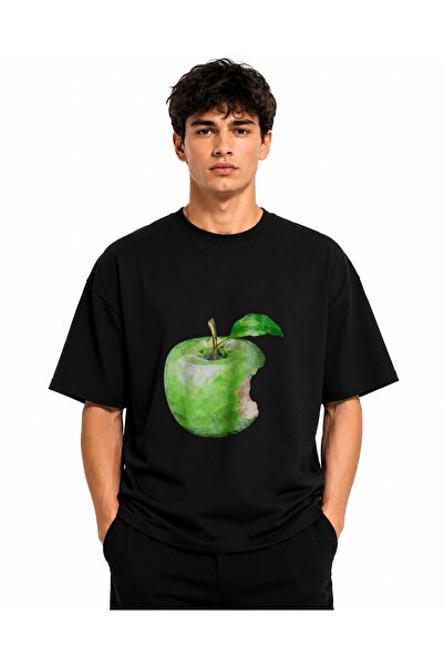 Inscriptie Unisex Premium Cotton Casual T-Shirt "Forbidden fruit apple"