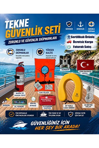 AYYILDIZ BAYRAKÇILIK At Nalı Can Yelekli Tekne Güvenlik Ekipmanı Seti