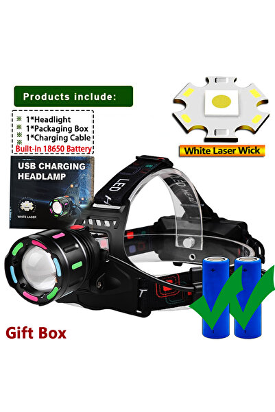 Choice1 صندوق هدايا 8507 - مصباح أمامي LED عالي الطاقة بالليزر الأبيض، قابل ل...