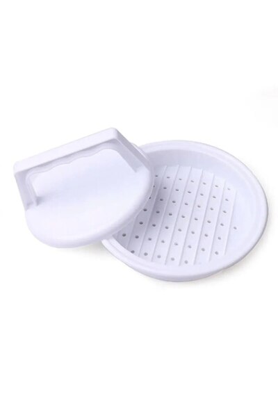 Choice 1pc white 1pc Hamburger Press Stuffed Burger Press Plastic Meat Grill ...