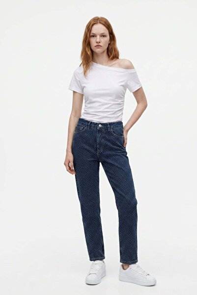 HAKKE Önü Taşlı Mom Jean PANTOLON