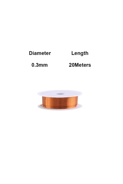 Choice21 1 roll 0.3mm 20m 1/3 Rolls Coppers Wire 0.06mm-1.2mm Cable Coppers W...