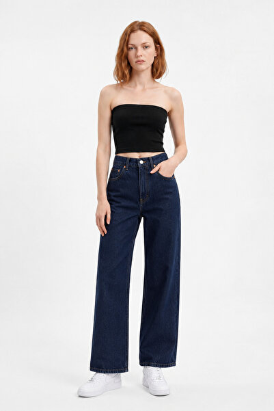 HAKKE High Waist Wide Leg Jean Pants