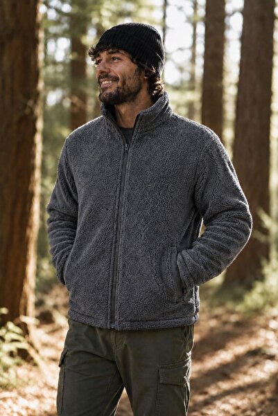 GHASSY CO Men's Pro Thermal Inner Outer Sherpa Autumn Winter Full Zip Plush S...