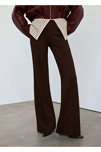 MANGO Woman Straight-leg leggings with seams