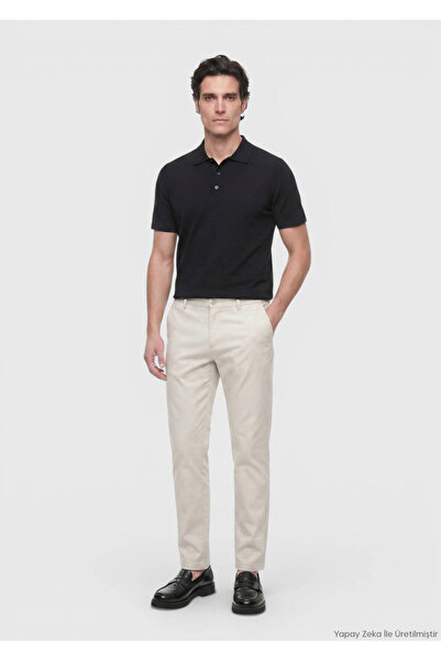 Ramsey Stone Plain Woven Jogging Fit Casual Pants