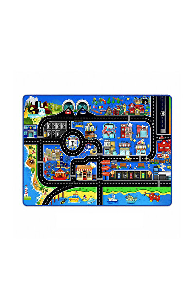 Factory Price City Map Cushion Play Mat Rug – Soft Padded Carpet with Non-Sli...