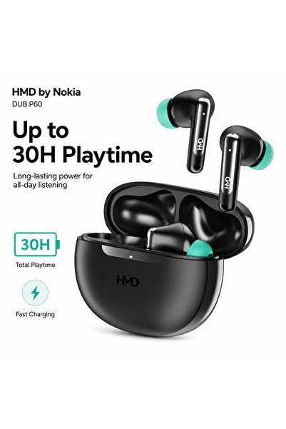Hmd سماعات أذن لاسلكية حقيقية DUB P60، مع مشغلات صوت 10 مم، وإلغاء نشط للضوضا...