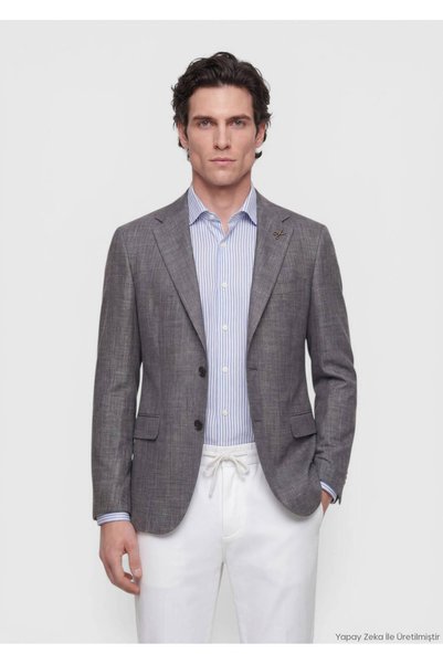 Ramsey Mink Regular Fit Silk Blend Jacket