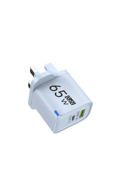 Choice4 شاحن سريع أزرق اللون بقوة 65 واط من نوع USB-C للهواتف الذكية مثل آيفو...