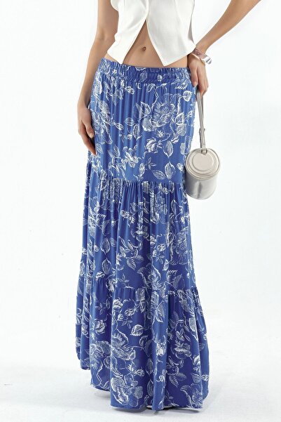 Hiccup Bdart Relaxed Fit Patterned Maxi Skirt