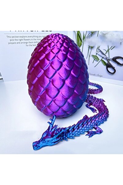 choice2 purple 3D Printed Dragon with Egg Joints Full Body Joints That Can Be...