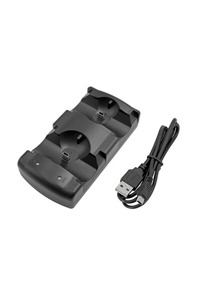 Choice Black Dual USB Fast Charging Dock Station for PS3 Controller & PS3 Mov...