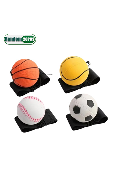 Choice4 Random-20PCS 1-20PCS Reaction Training Bouncy Ball Set with Wrist Str...