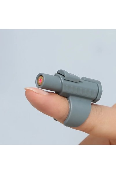 Choice4 GRAY Portable Mini Laser Cat Toy - Finger Sleeve Design for Interacti...