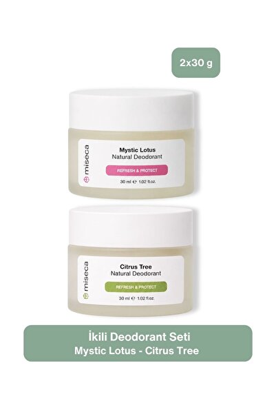 miseca İkili Doğal Deodorant Seti | Mystic Lotus - Citrus Tree