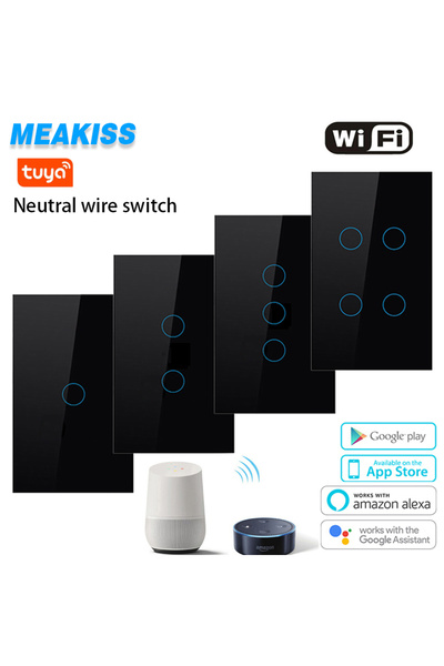 Choice 4-Gang White Wifi Smart Switch Smart Life App Wireless Remote Alexa Go...