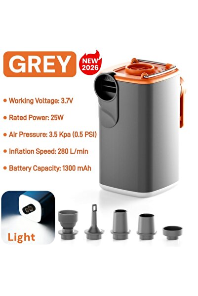choice2 grey Mattress Air Pump Air Compressor 2 in 1, Lightweight Inflating P...