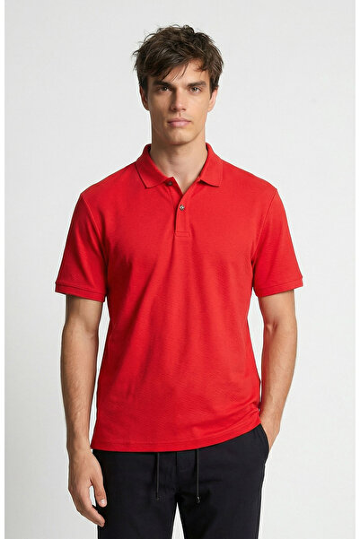Network Kırmızı Polo Yaka Pike T-shirt