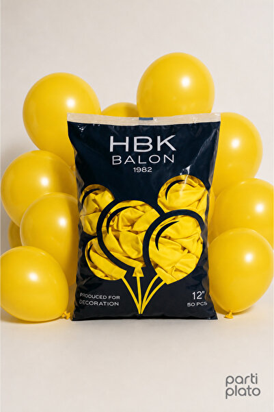 HBK Balon Pastel 12" Balon Hbk Exterior Decoration Yellow 50's
