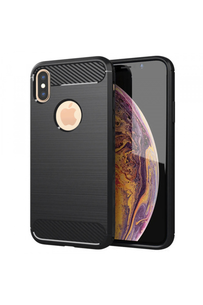 Apple Husa pentru iPhone XS Max, Techsuit, Carbon, Neagra