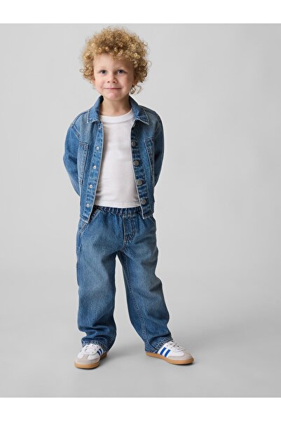 GAP Erkek Bebek Mavi Pull-On Baggy Kargo Jean Pantolon
