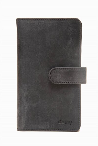 DAMY Black Genuine Leather Women's Wallet - 803Modelwith Card Holder andRFIDF...