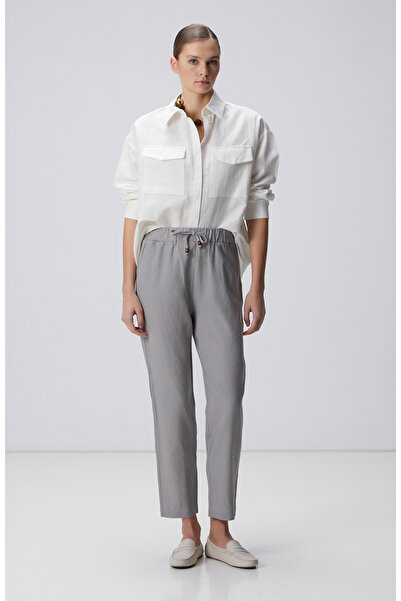 Network Gri Keten Mix Jogger Pantolon