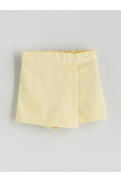 LC Waikiki Nevavm Basic Girls' Denim Look Shorts Skirt with a Difference